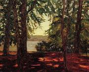 Wilhelm Trubner Park Knorr am Starnberger See china oil painting artist